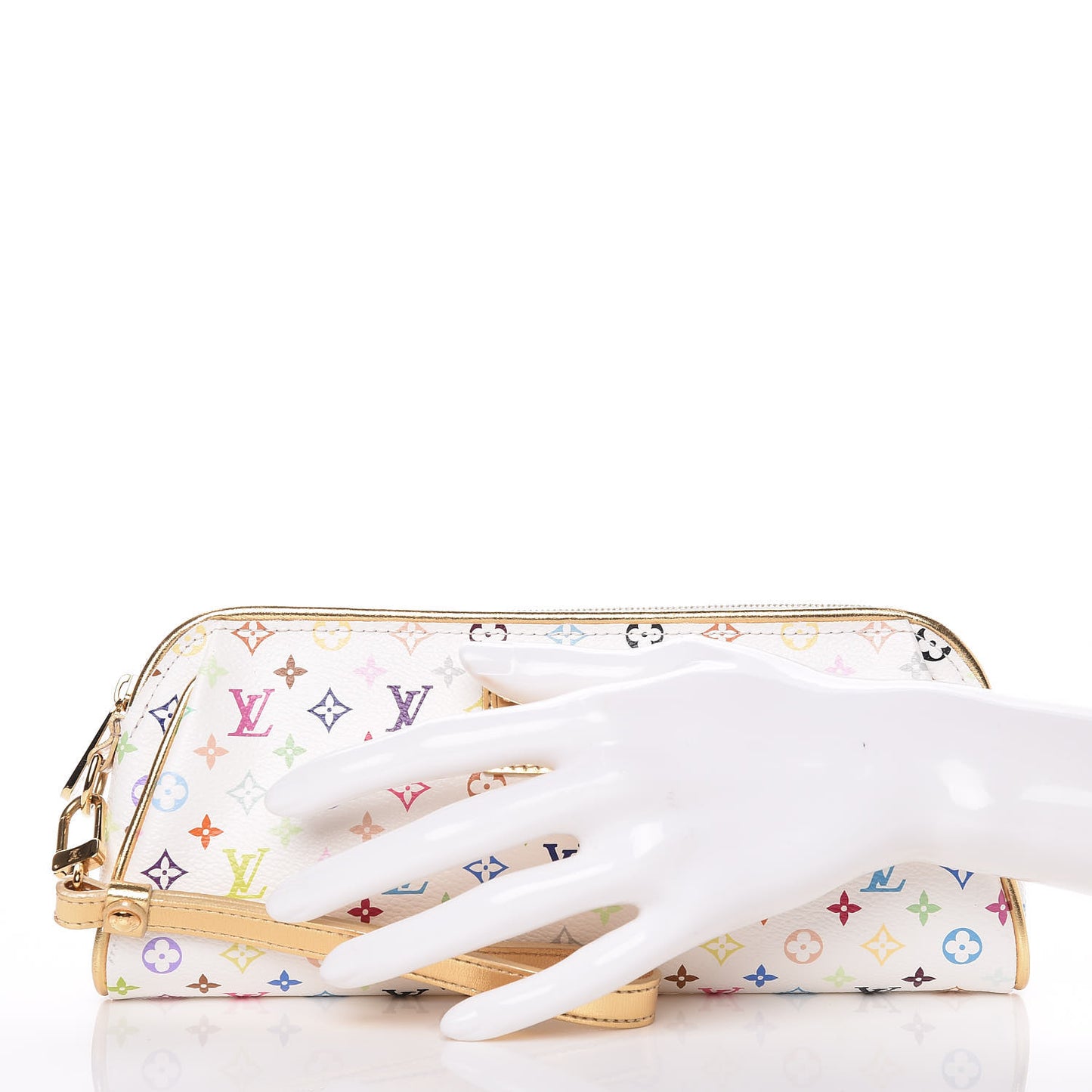 Monogram Multicolor Kate Clutch White
