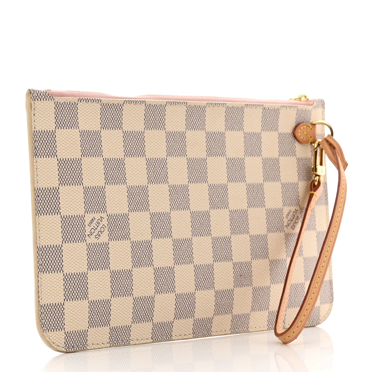 Louis Vuitton Damier Azur Neverfull MM GM Pochette Rose Ballerine 3 of 11