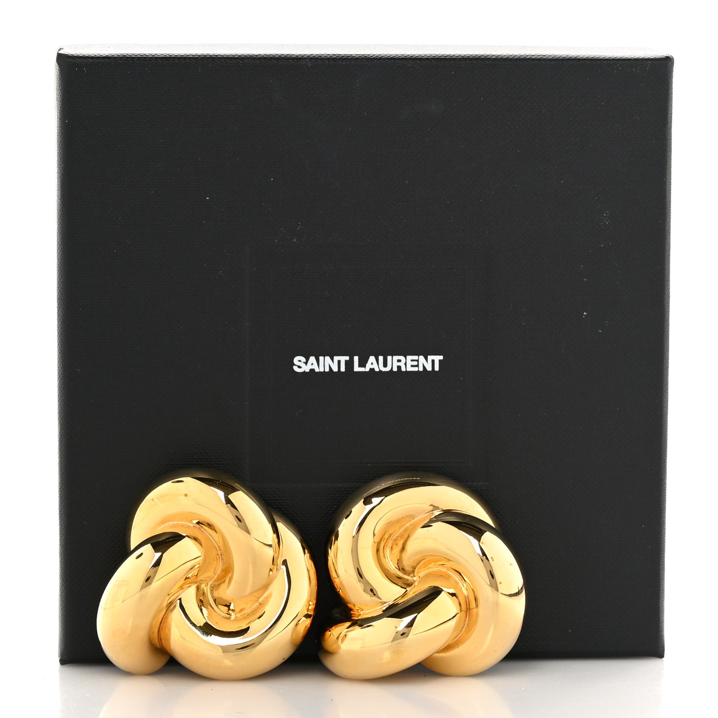 Knot Clip On Earrings Gold