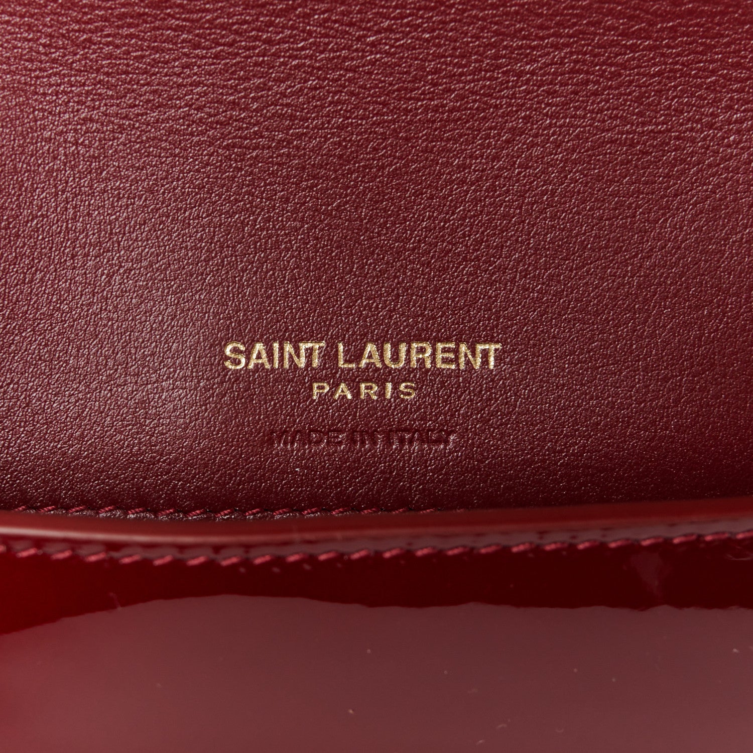 Saint Laurent Patent Monogram Phone Holder Crossbody Chataigne 6 of 10