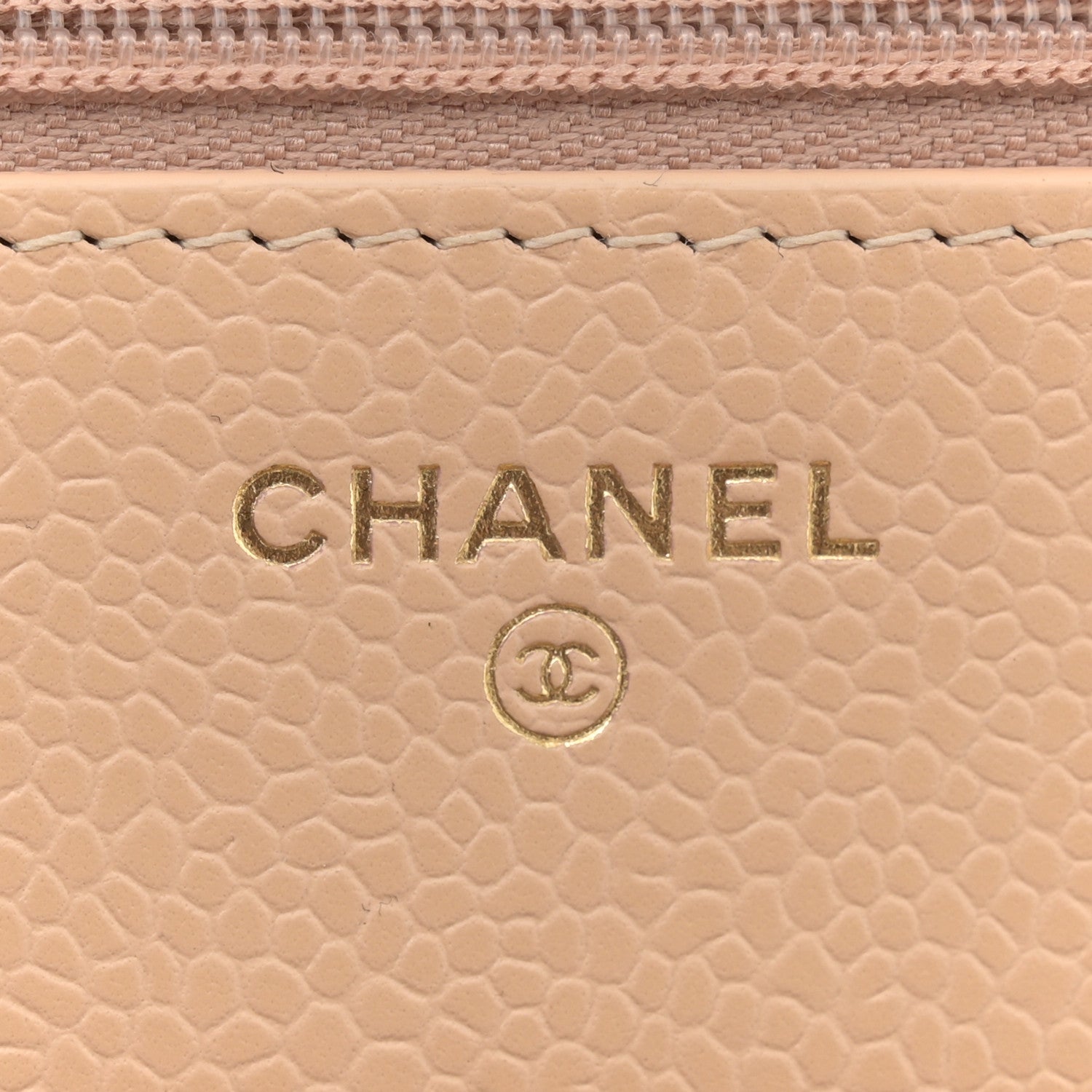 Chanel Caviar Quilted Wallet on Chain WOC Beige 6 of 11