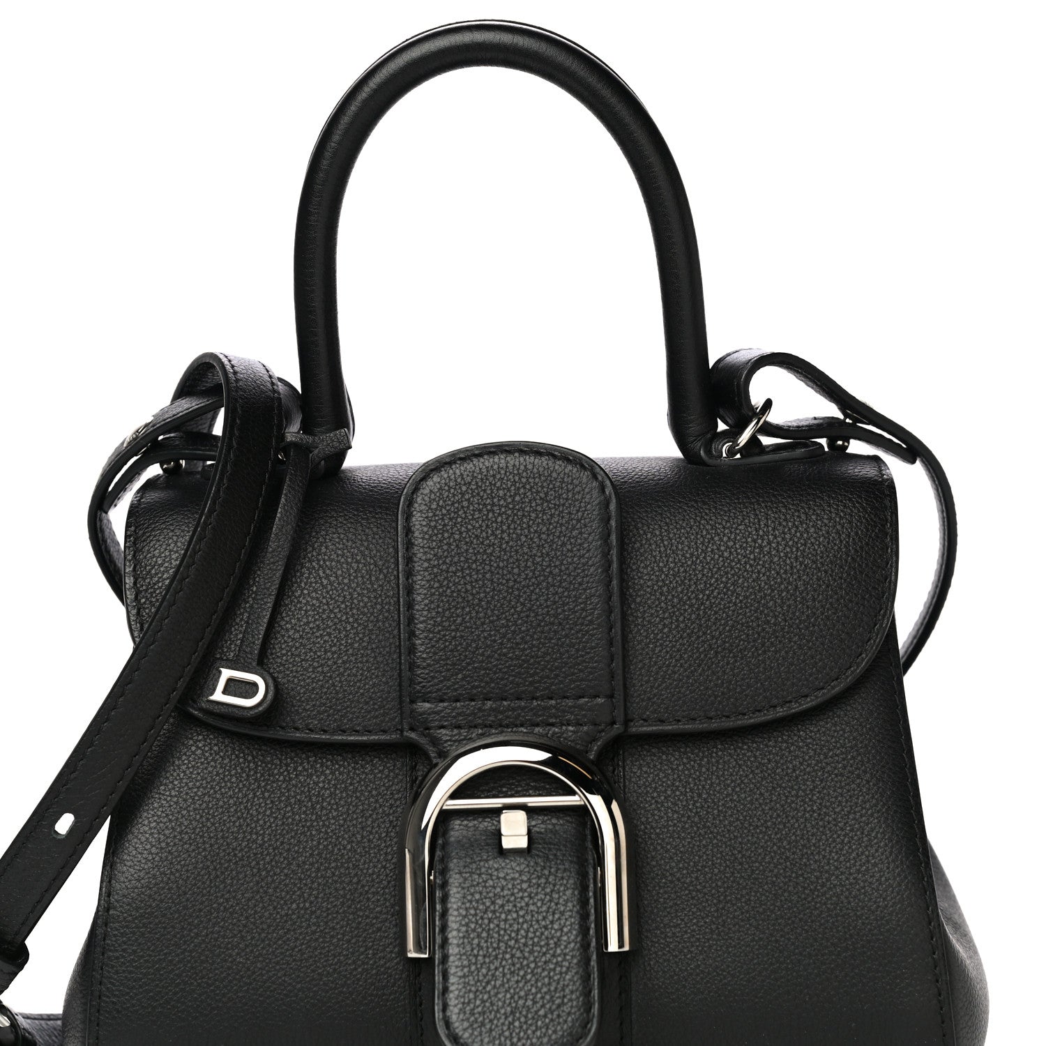 Delvaux Calfskin Mini Brillant Satchel Black 8 of 10