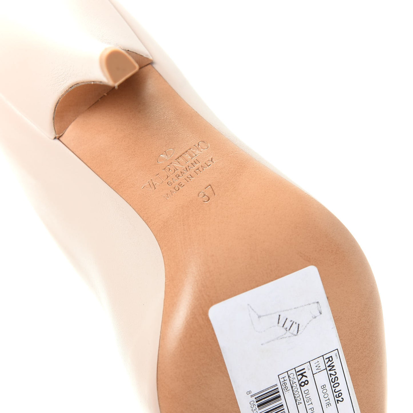 Eco Leather VLTN 100mm Sock Booties 37 Dust Pink Black