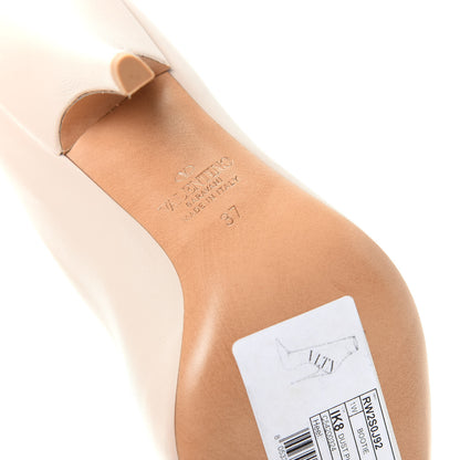 Valentino Garavani Eco Leather VLTN 100mm Sock Booties 37 Dust Pink Black 8 of 8