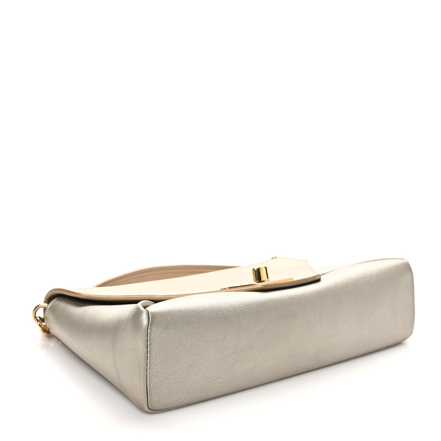 Metallic Calfskin Love Note Gold Silver
