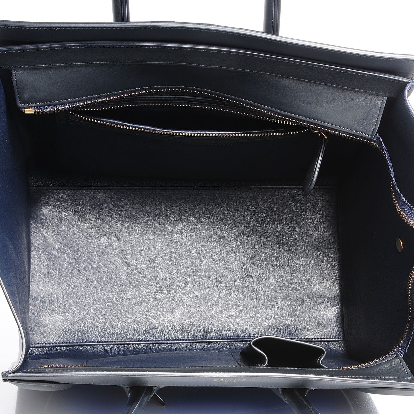 Nubuck Smooth Calfskin Mini Tri-Color Luggage Bright Blue