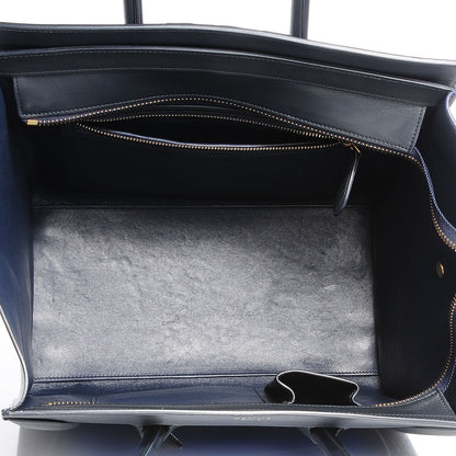 Celine Nubuck Smooth Calfskin Mini Tri-Color Luggage Bright Blue 7 of 8
