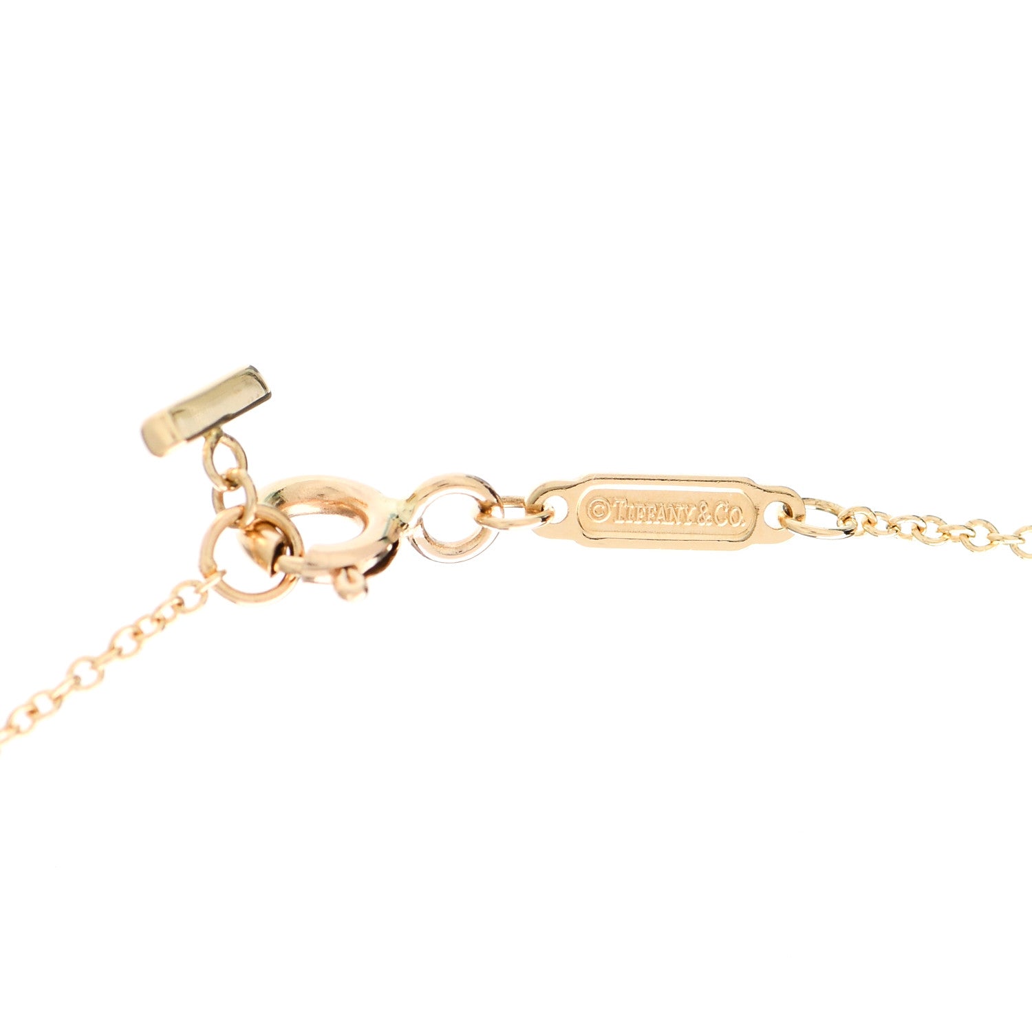 Tiffany 18K Yellow Gold Small T Smile Pendant Necklace 4 of 6