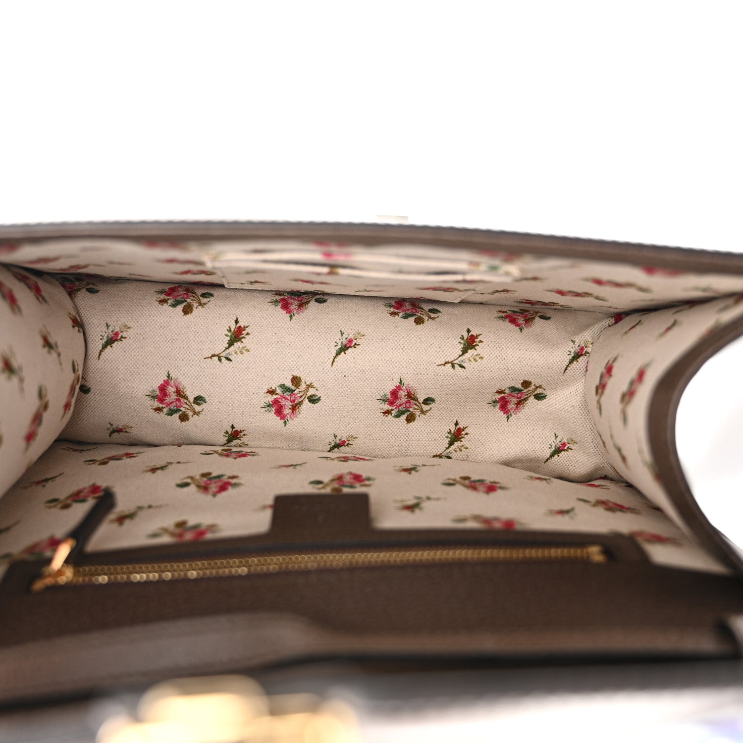 Gucci Calfskin Embroidered Medium Sylvie Top Handle Bag New Acero Multicolor 5 of 11