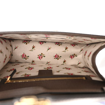 Gucci Calfskin Embroidered Medium Sylvie Top Handle Bag New Acero Multicolor 5 of 11