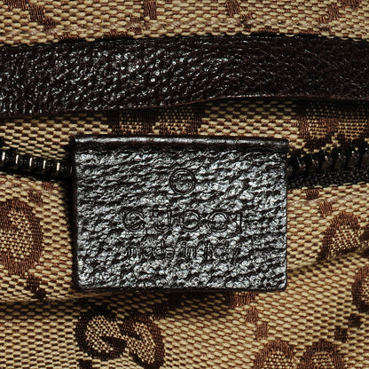 Gucci GG Monogram Web Double Pocket Belt Bag Dark Brown 6 of 8