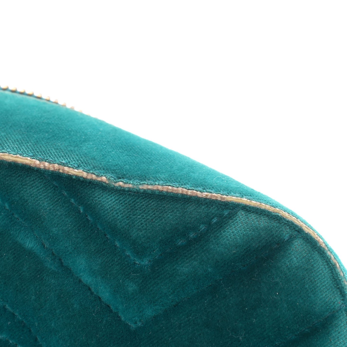Velvet Matelasse Small GG Marmont Chain Shoulder Bag Pavone Cyan