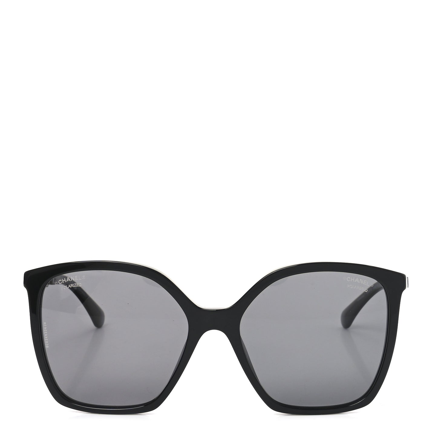Acetate Calfskin Square Sunglasses 5546-Q Black