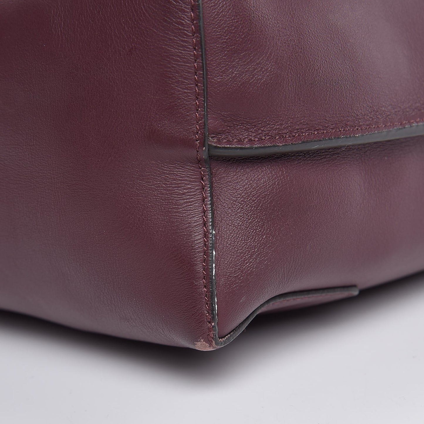 Nappa Perforated Blossom Tote Oxblood