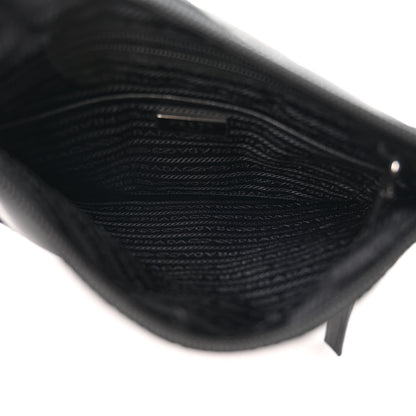 Prada Tessuto Nylon Saffiano Flat Messenger Bag Black 5 of 9