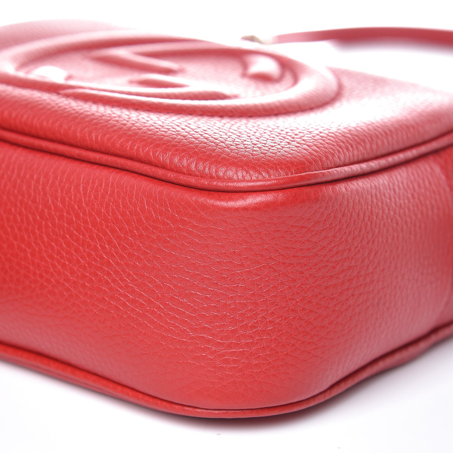 Gucci Pebbled Calfskin Small Soho Disco Bag Tabasco Red 9 of 9