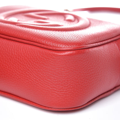 Gucci Pebbled Calfskin Small Soho Disco Bag Tabasco Red 9 of 9
