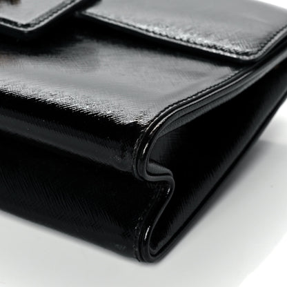 Prada Vernice Saffiano Clutch Black 10 of 13