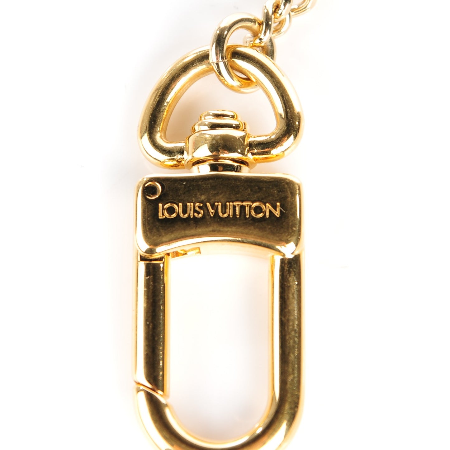 Metal Pochette Extender Key Ring Chain Gold