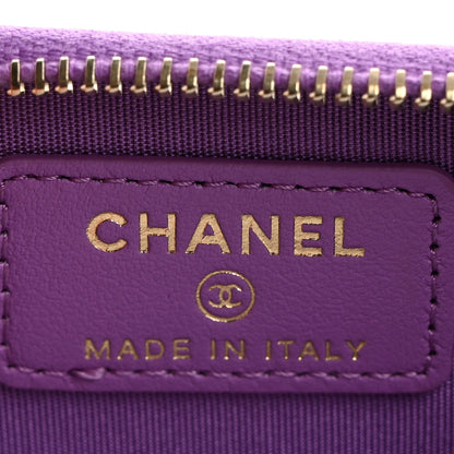 Chanel Caviar Quilted Filigree Coin Purse Purple 6 of 8
