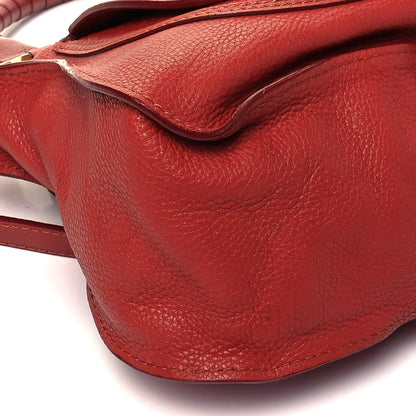 Chloe Calfskin Medium Marcie Satchel Peony Red 8 of 9