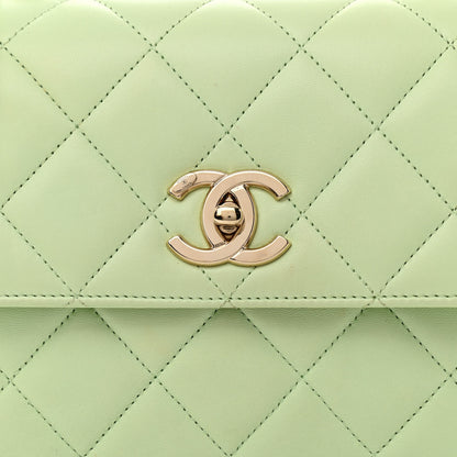 Chanel Lambskin Quilted Small Trendy CC Flap Dual Handle Bag Light Green 8 of 10