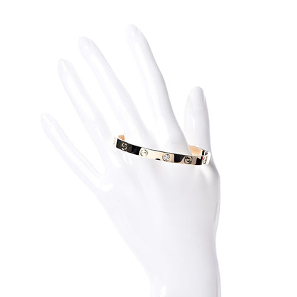 Cartier 18K Yellow Gold 1 Diamond LOVE Cuff Bracelet 17 2 of 5