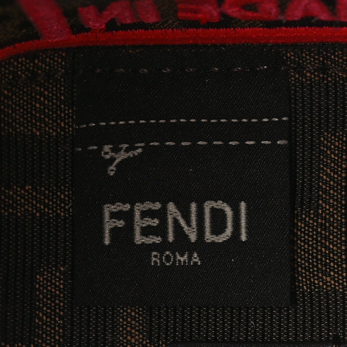 Fabric Jacquard Shiny Nappa FF 1974 Logo Threaded Edge Mini Mon Tresor Bucket Bag Tobacco Moro Fuxia Fluo