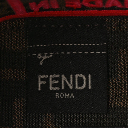 Fendi Fabric Jacquard Shiny Nappa FF 1974 Logo Threaded Edge Mini Mon Tresor Bucket Bag Tobacco Moro Fuxia Fluo 7 of 9
