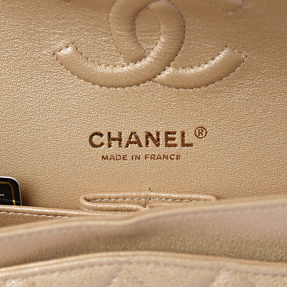 Chanel Iridescent Caviar Quilted Small Double Flap Beige 6 of 11