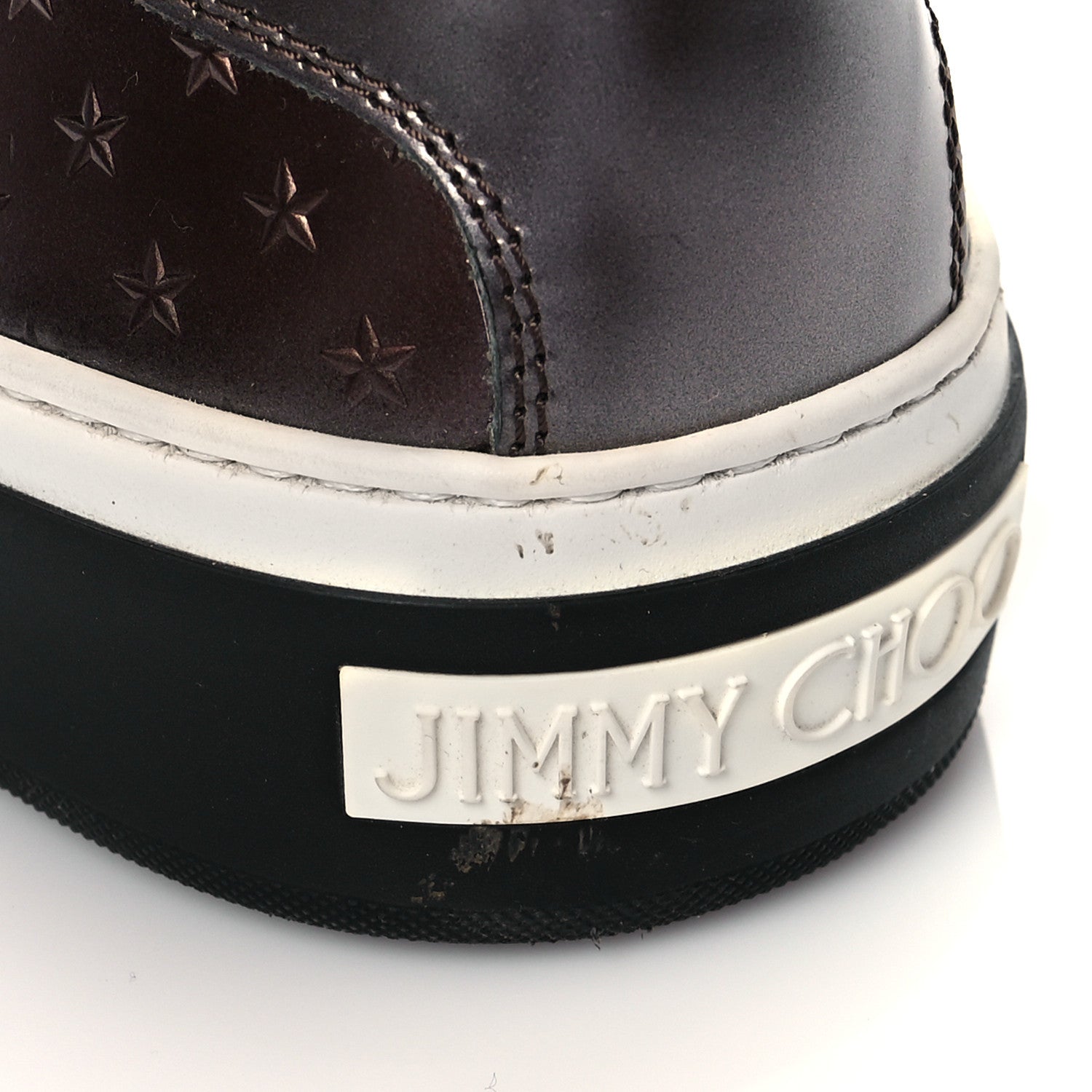 Jimmy Choo Metallic Calfskin Star Embossed Mens High Top Sneaker 42 Bronze 13 of 13