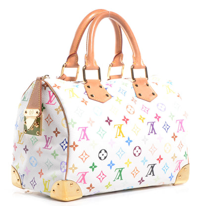 Louis Vuitton Monogram Multicolor Speedy 30 White 3 of 7