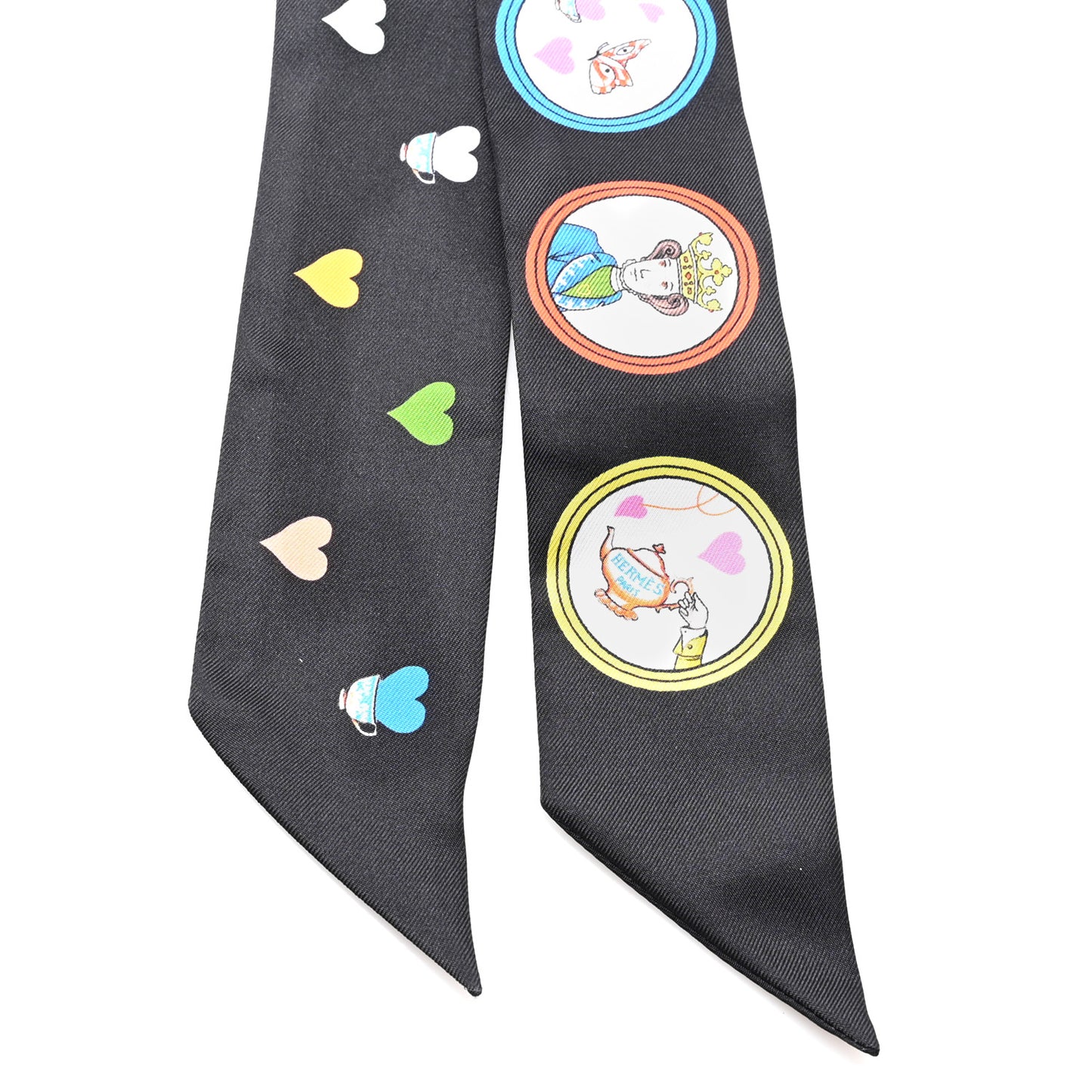 Silk Tea Time Twilly Black Rouge Multicolor