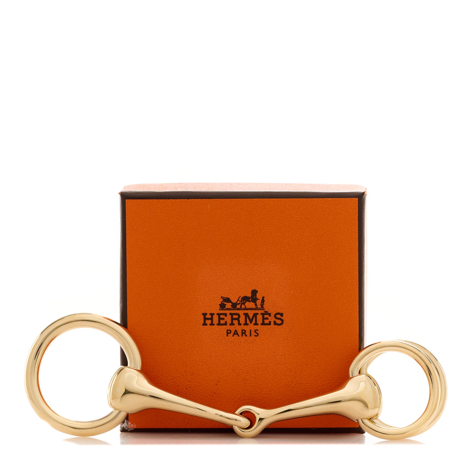 Hermes Permabrass Mors Scarf Ring Gold 6 of 6