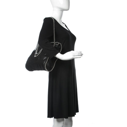 Stella McCartney Shaggy Deer Falabella Fold Over Tote Black 2 of 8