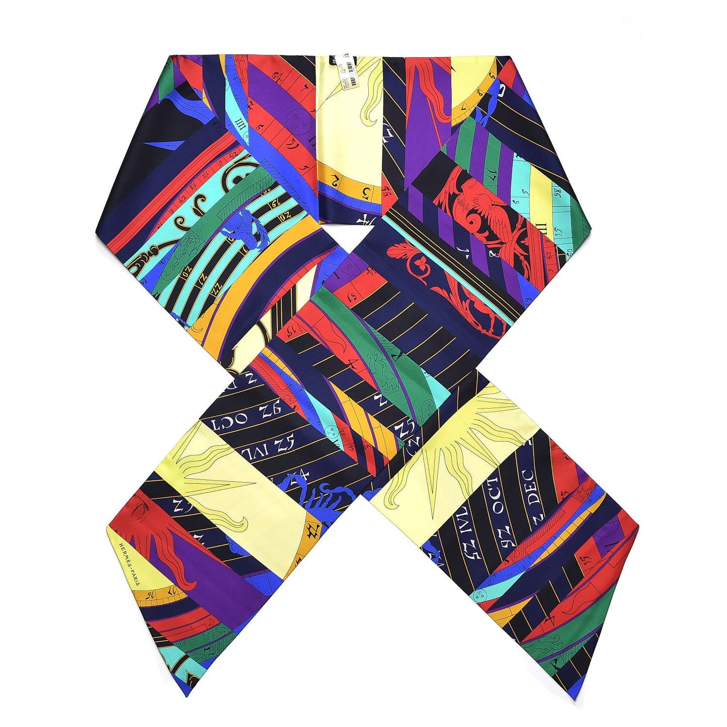 Silk Astrologie Nouvelle Maxi Twilly Violet Vert Jaune