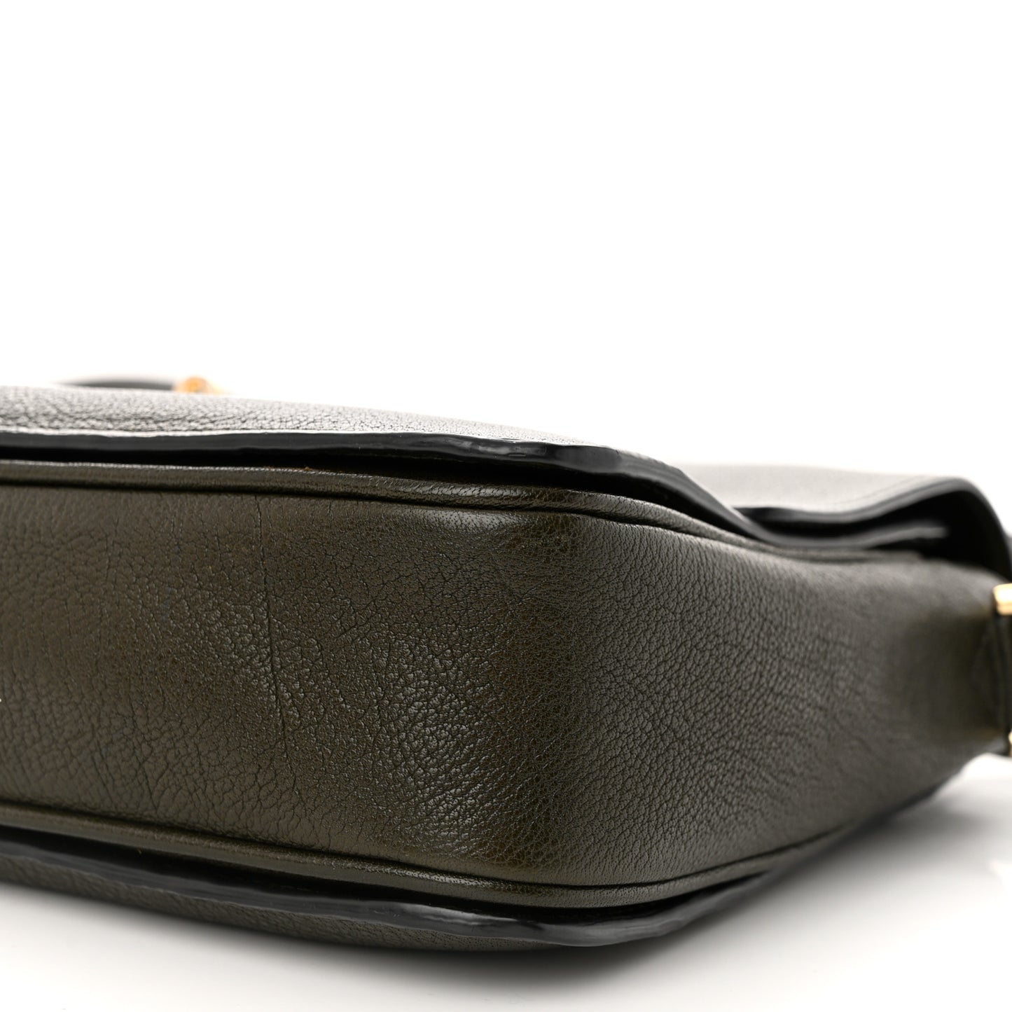 Shiny Goatskin Bayswater Shoulder Bag Evergreen