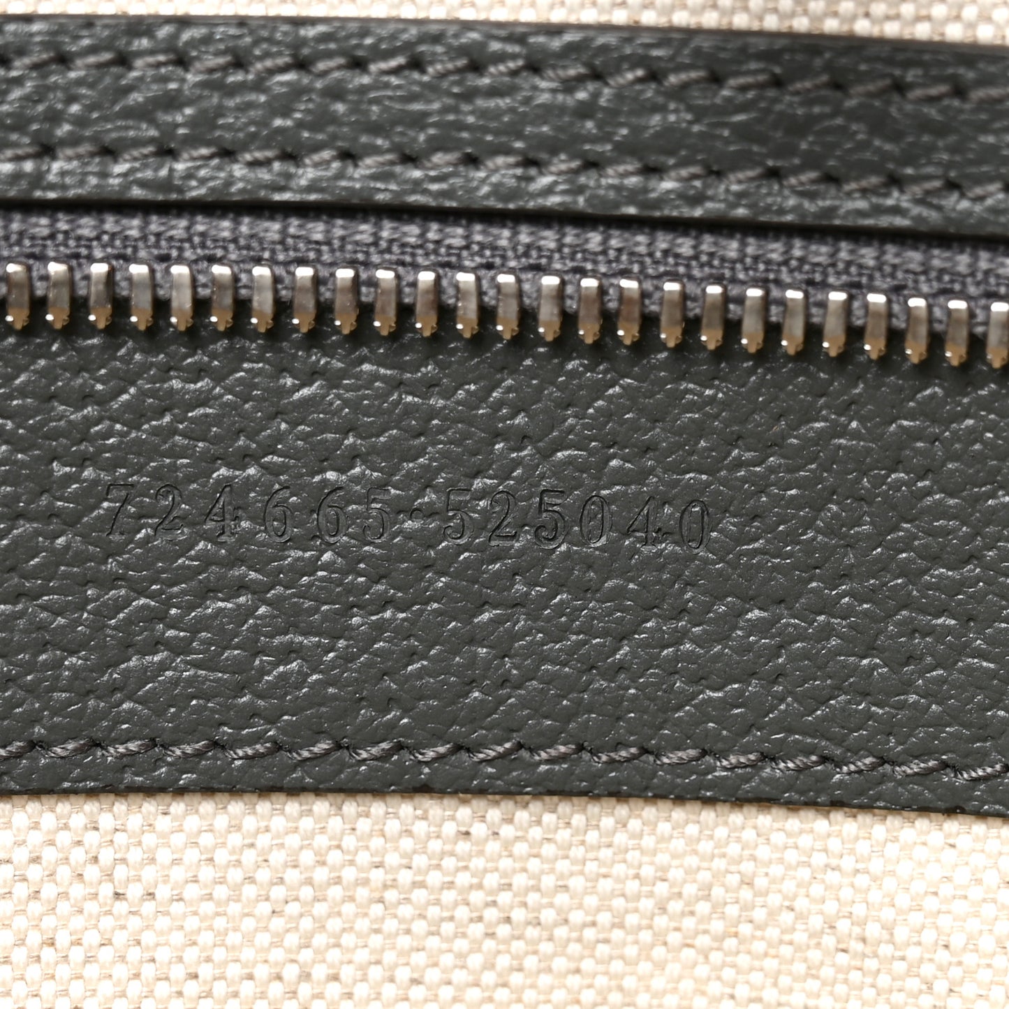 GG Supreme Monogram Textured Dollar Calfskin Large Ophidia Tote Bag Grey Black Graphite Grey
