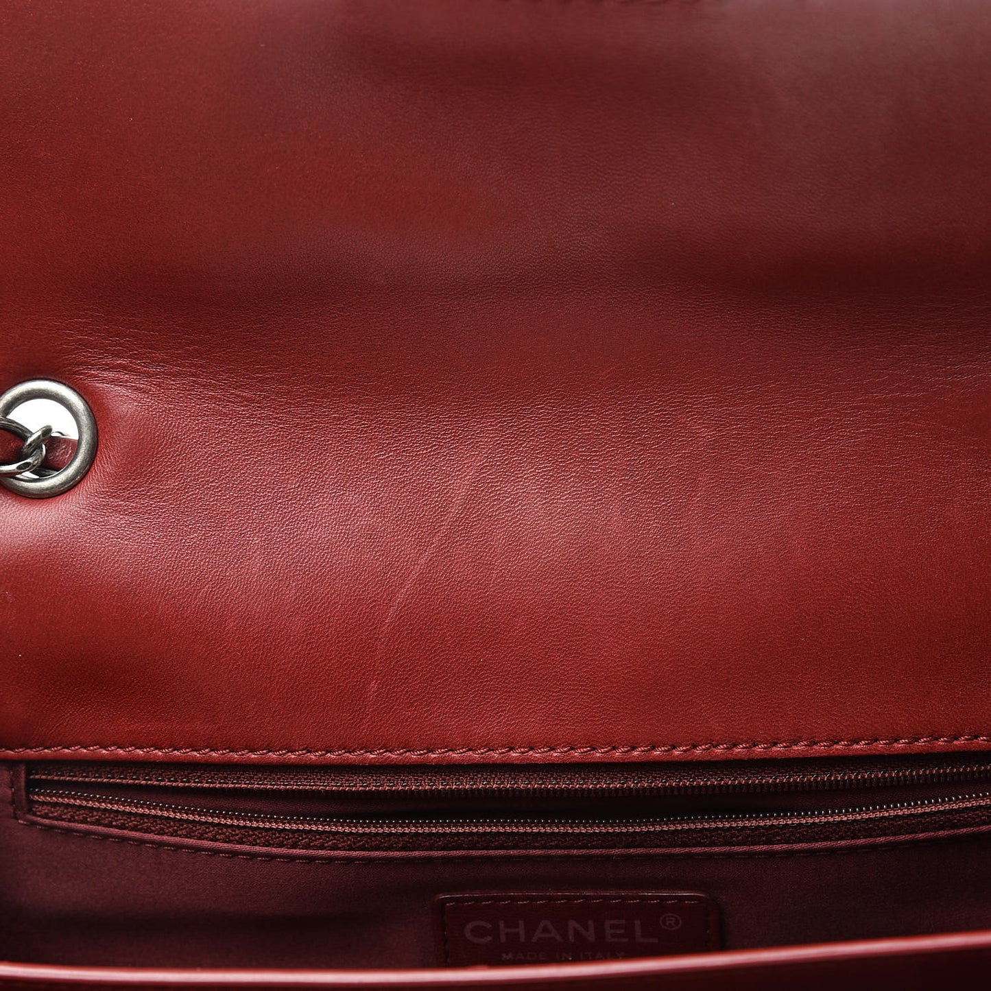 Lambskin Quilted Citizen Zip Flap Red
