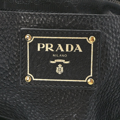 Prada Vitello Daino Tote Black 5 of 17