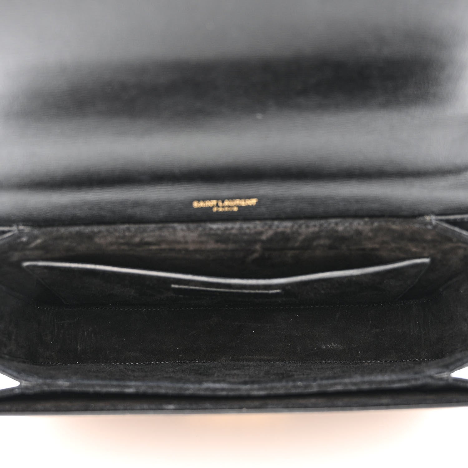 Saint Laurent Calfskin Suede Medium Bellechasse Black Beige 5 of 10