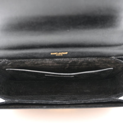 Saint Laurent Calfskin Suede Medium Bellechasse Black Beige 5 of 10
