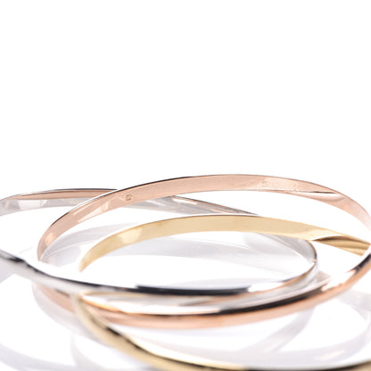 Cartier 18K Pink Yellow White Gold Trinity Bangle Bracelet 59 4 of 4