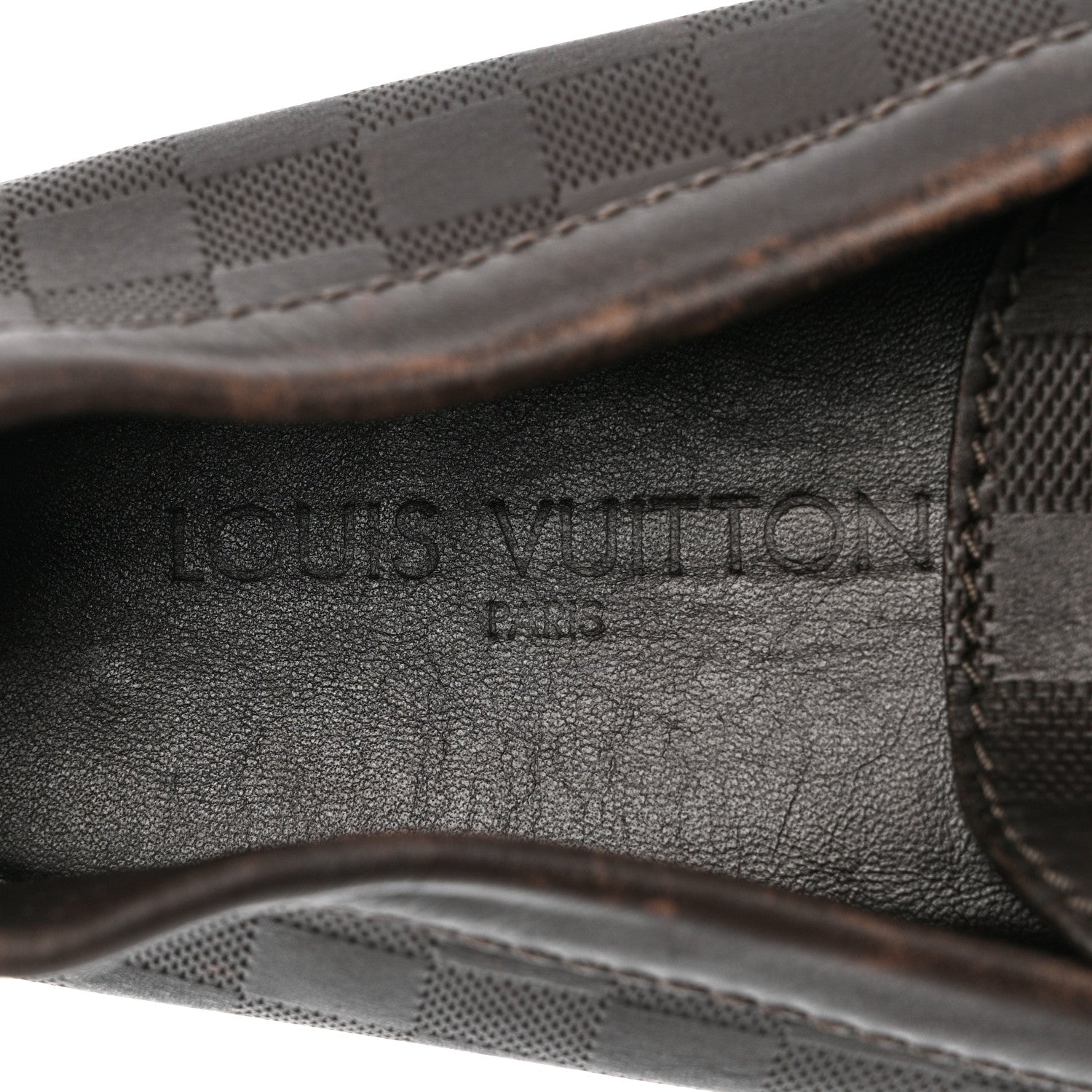 Louis Vuitton Damier Infini Hockenheim Moccasin Loafers 9 Brown 7 of 10