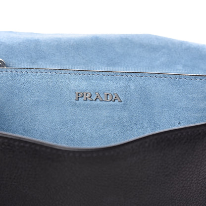 Prada Glace Calf Large Soft Cahier Bag Black Astrale 6 of 11