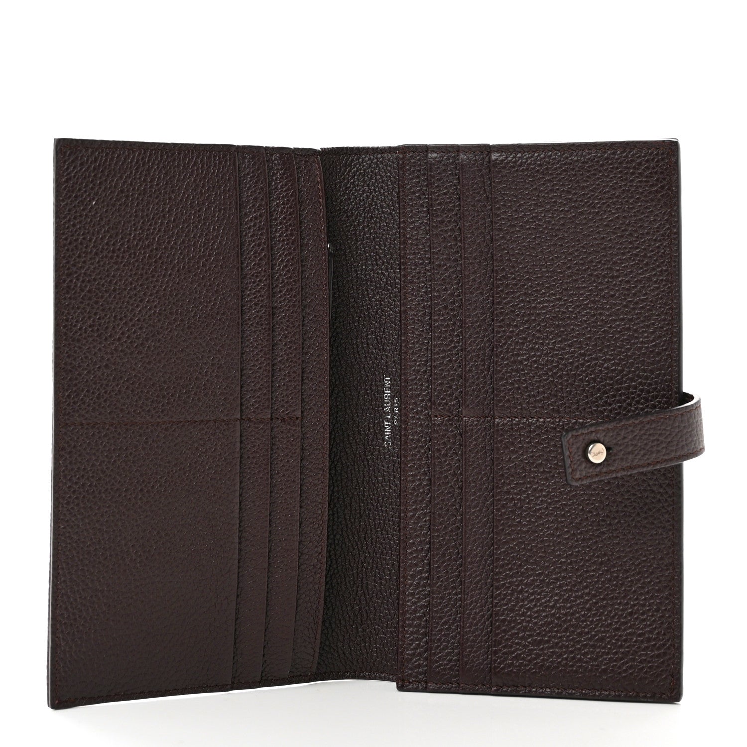 Saint Laurent Grained Calfskin Souple Thin Wallet Amaranto 6 of 9