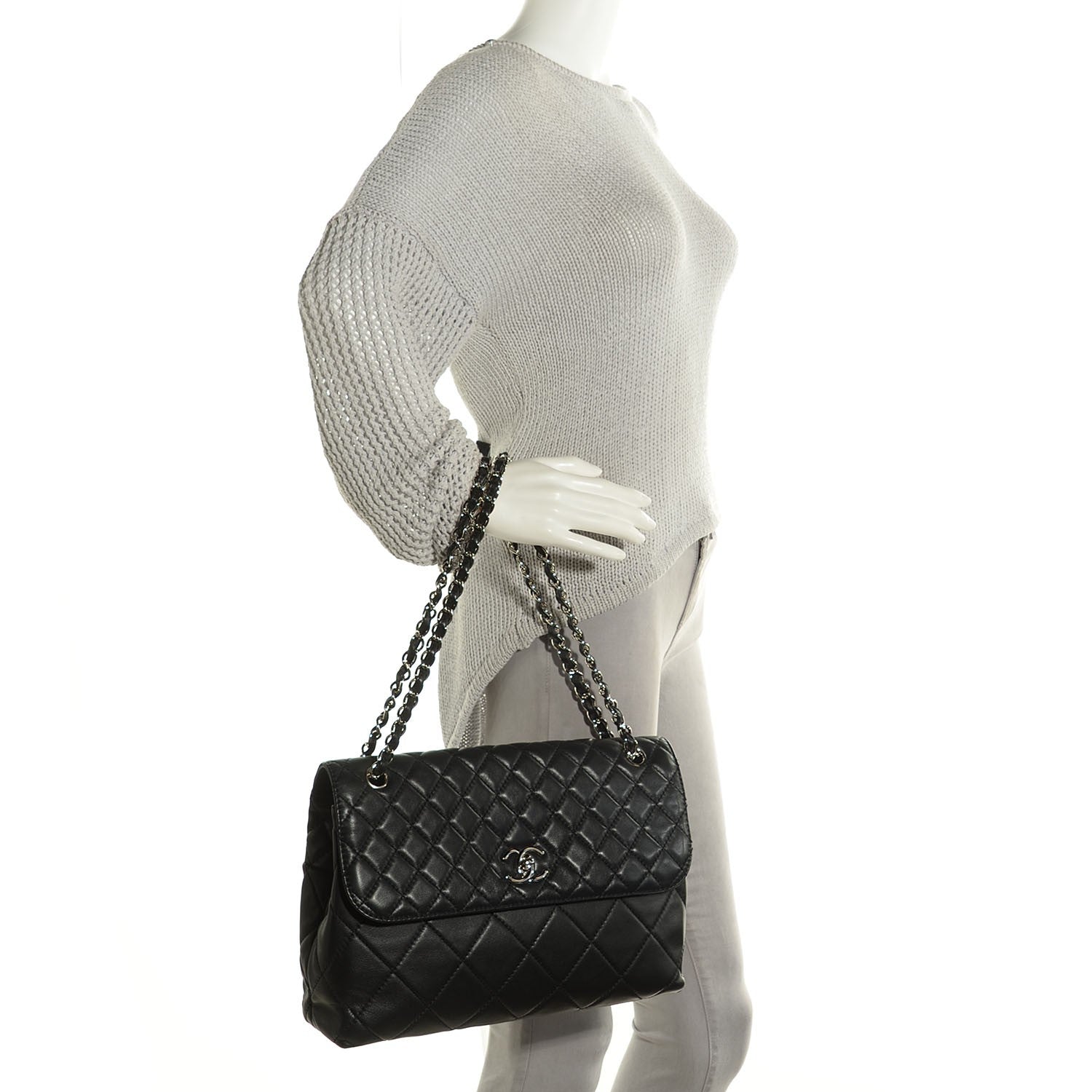 Chanel Calfskin Quilted In the Business Flap Black 2 of 9