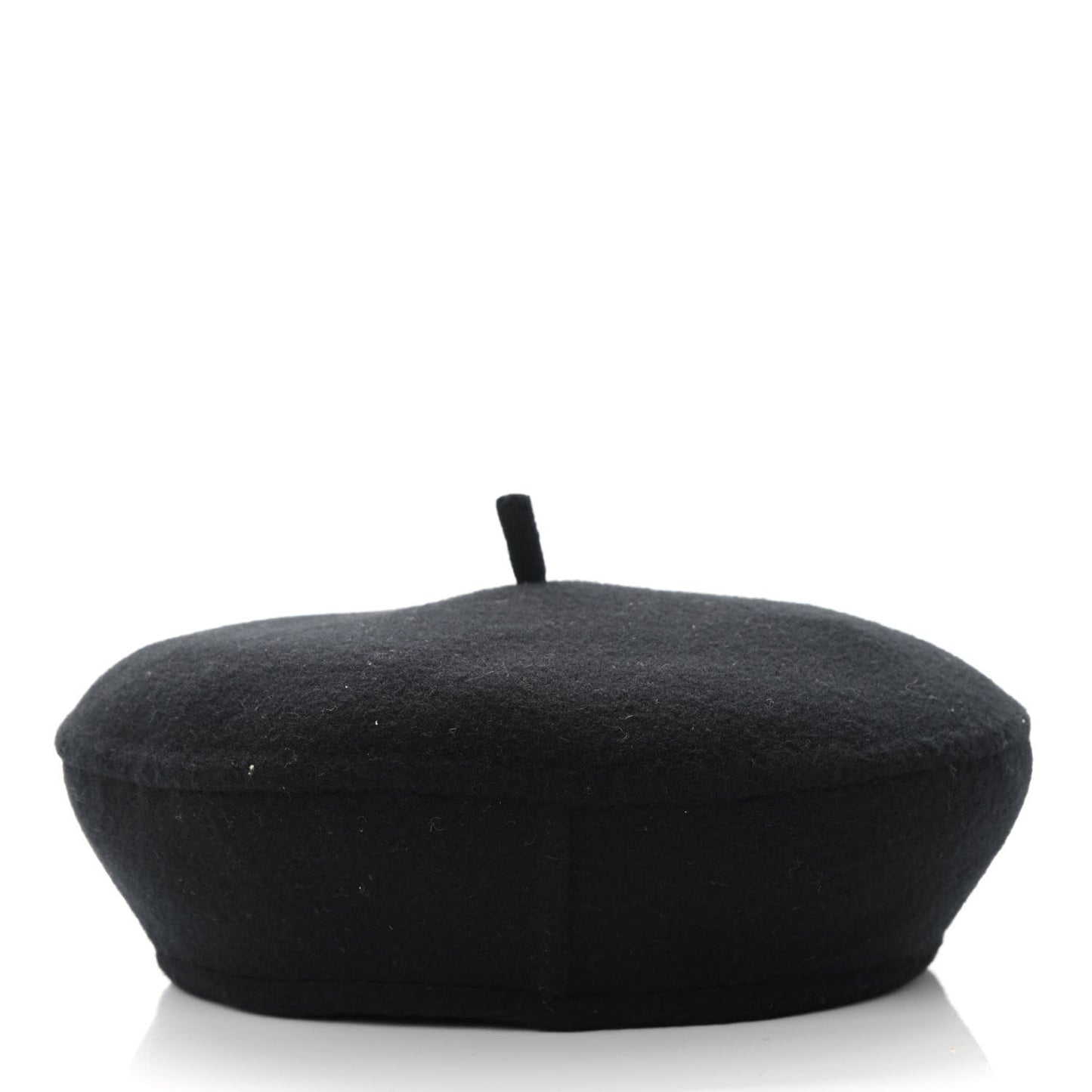 Wool Oblique Reversible Chic Beret 57 Black