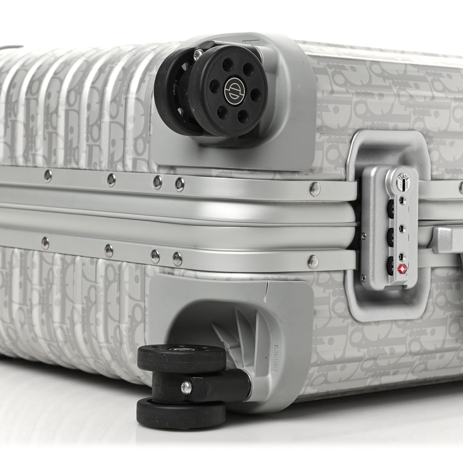 Christian Dior X RIMOWA Aluminum Gradient Cabin Luggage Silver 9 of 9