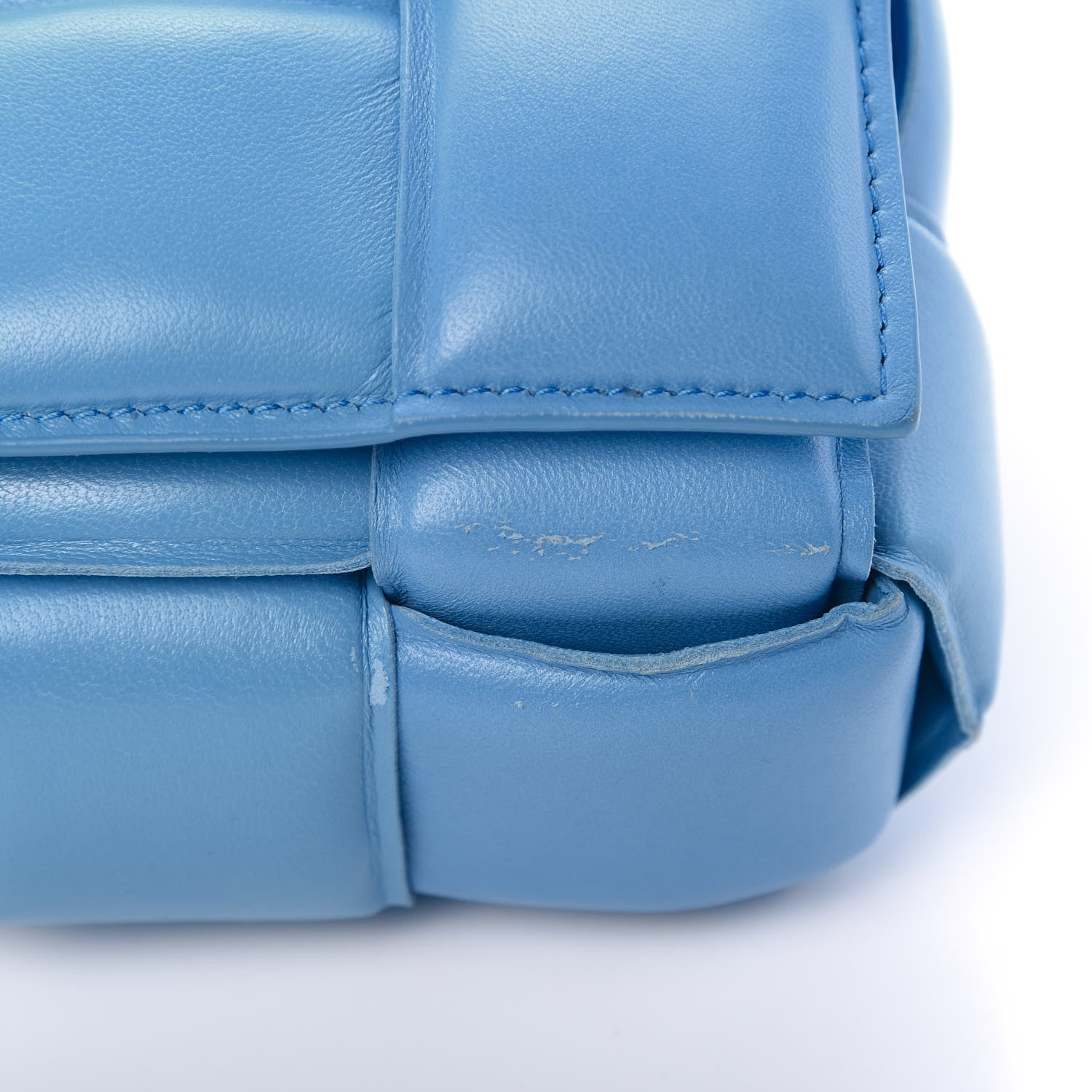 Bottega Veneta Lambskin Maxi Intreccio Padded Chain Cassette Crossbody Bag Swimming Pool 11 of 15